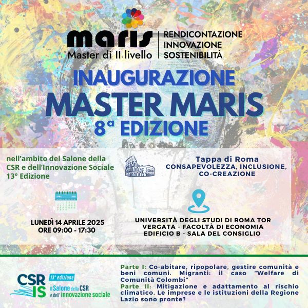 IL MASTER MARIS INAUGURA L'8° EDIZIONE NELL'AMBITO DEL SALONE DELLA CSR - TAPPA DI ROMA